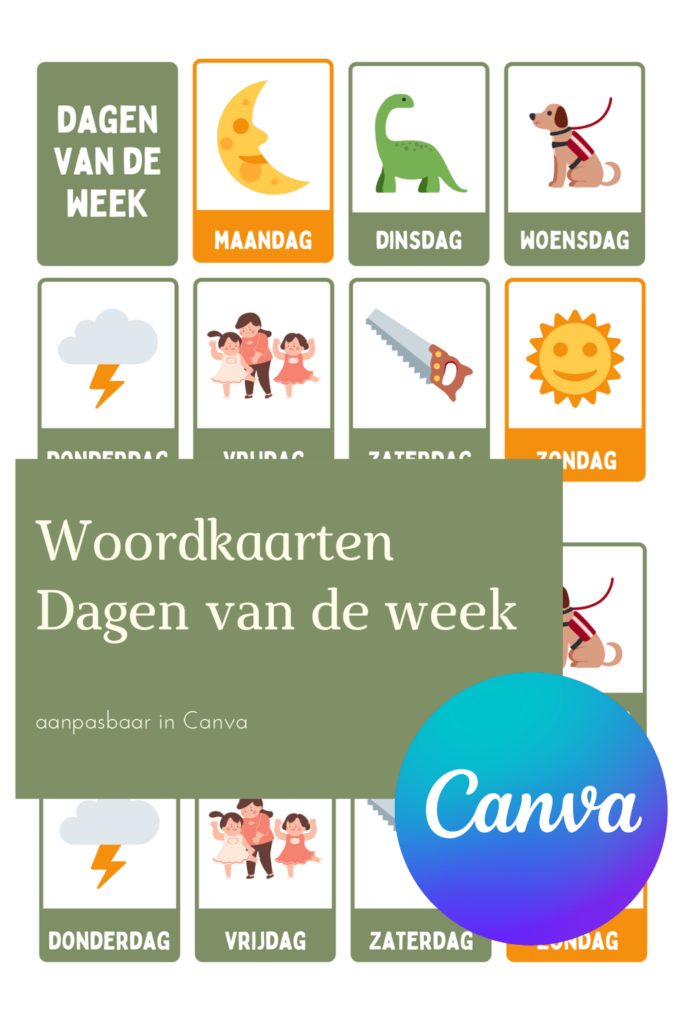 Dagen Van De Week Flitskaarten Gratis Sprankel Online