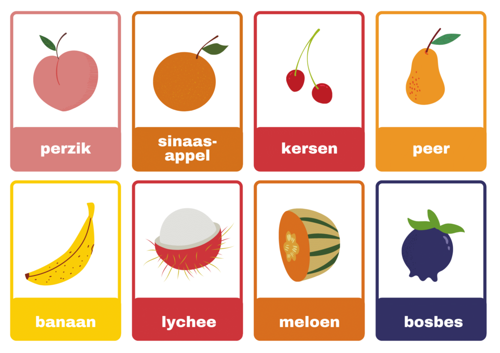 Woordkaarten Fruit Sprankel Online